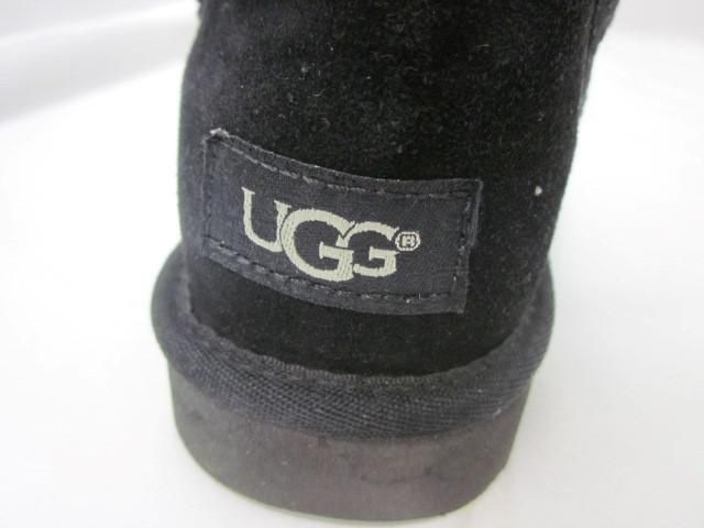 良品 アグ UGG ムートンブーツ クラッシックショート クリスタルダイヤモンド 1014471 24cm ブラック