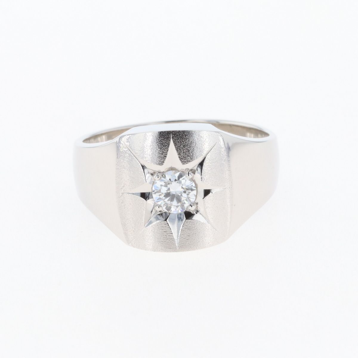 ダイヤモンド デザインリング プラチナ 指輪 リング 17.5号 Pt900 