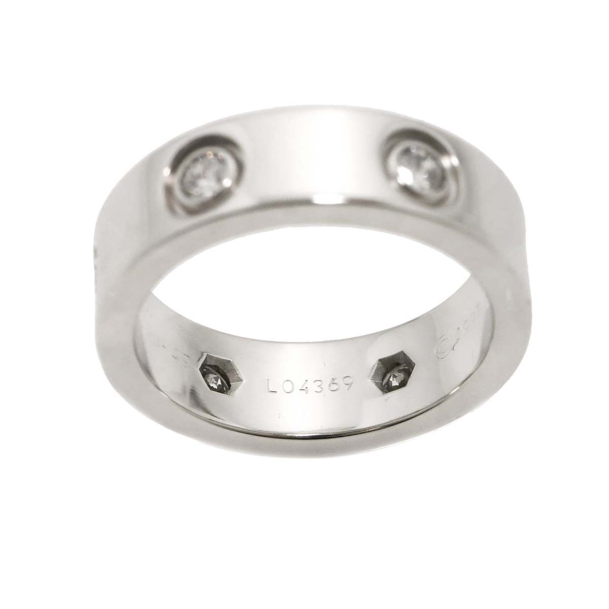 カルティエ Cartier ラブ #49 リング フル ダイヤ K18 WG ホワイト