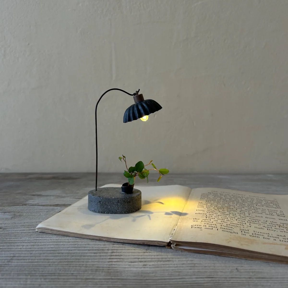 古材照明 ハンドメイドランプ ブロカント アトリエランプ 灯ランプ