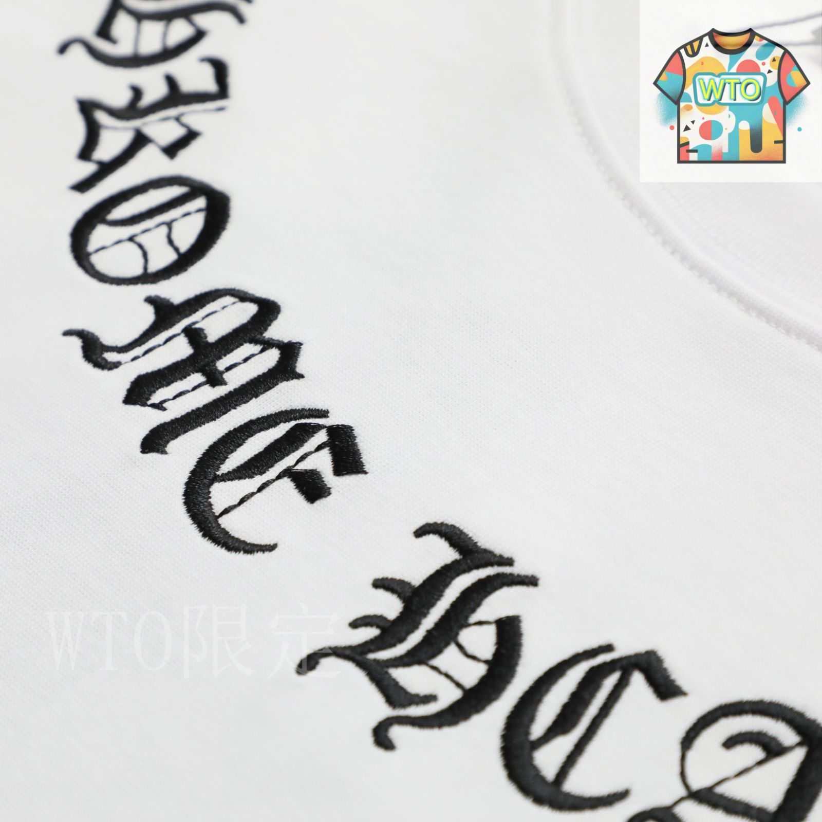 Chrome Hearts クロス刺繍 Tシャツ Chrome Hearts メンズ CH 刺繍 Tシャツ（ホワイト）