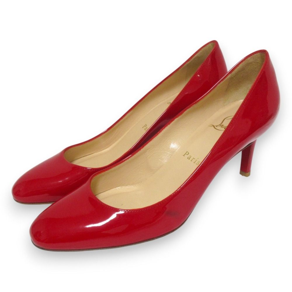 ほぼ美品 Christian Louboutin クリスチャンルブタン パテントレザー 