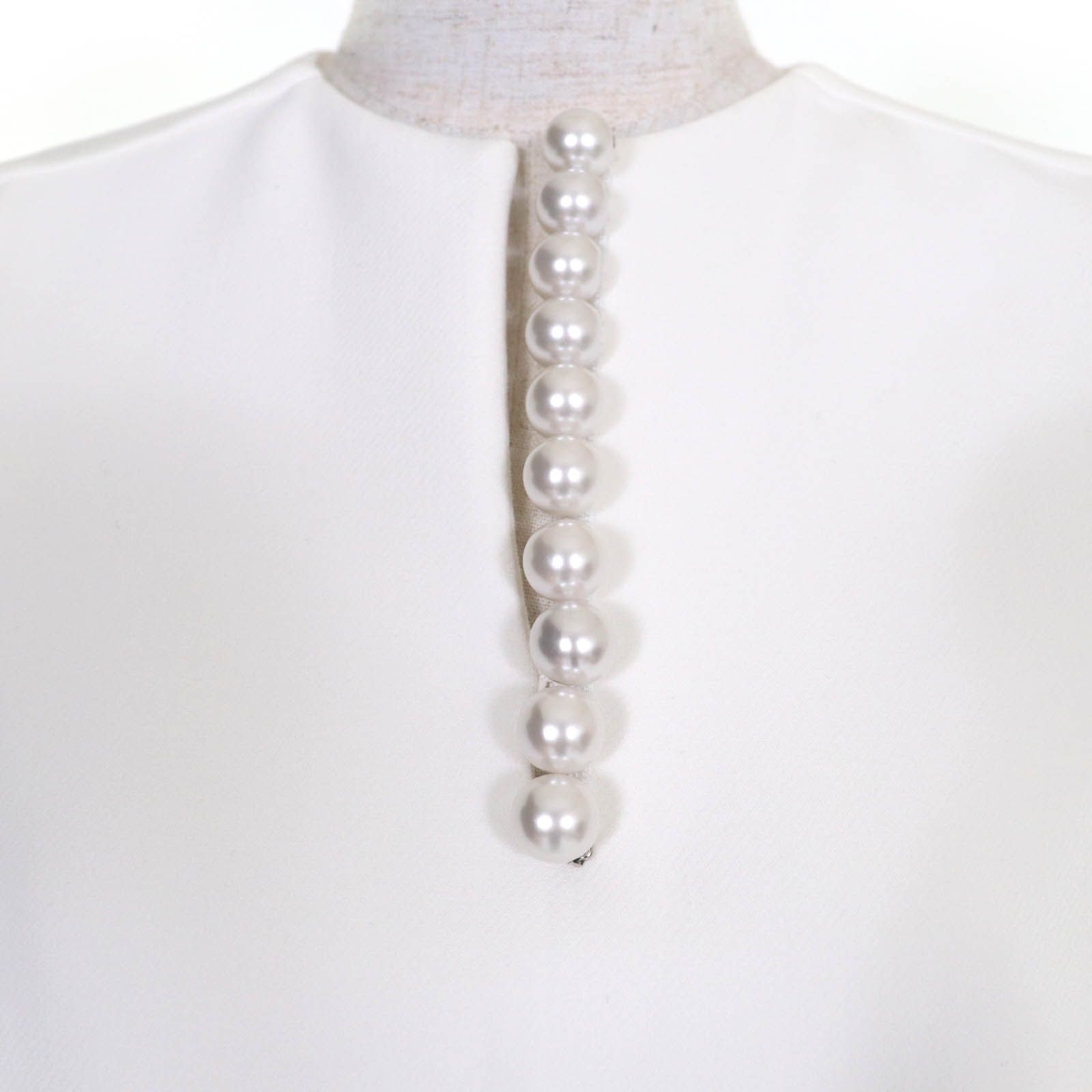 フェイクパール付 ノースリーブ