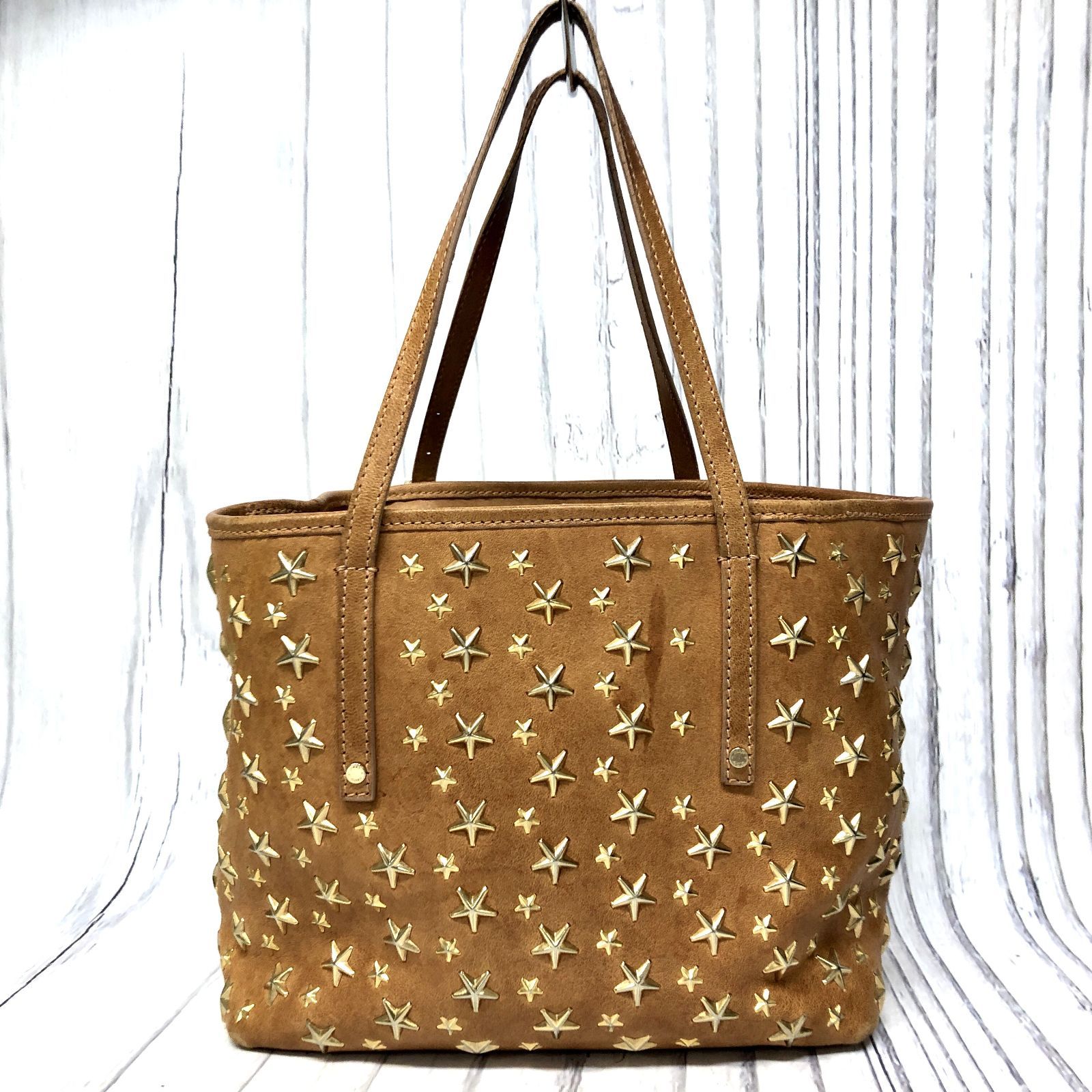 ulimA ジミーチュウ トートバッグ サシャ S スタッズ レザー