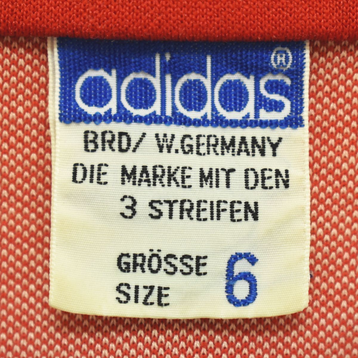 希少】70s 80s WGタグ ヴィンテージ 西ドイツ製 アディダス adidas 