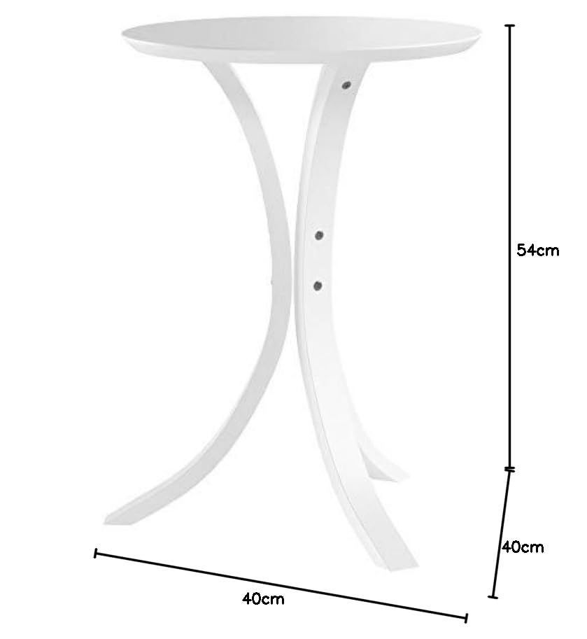 【在庫処分】曲木 ホワイト 95946 幅40cm 丸 サイドテーブル 不二貿易