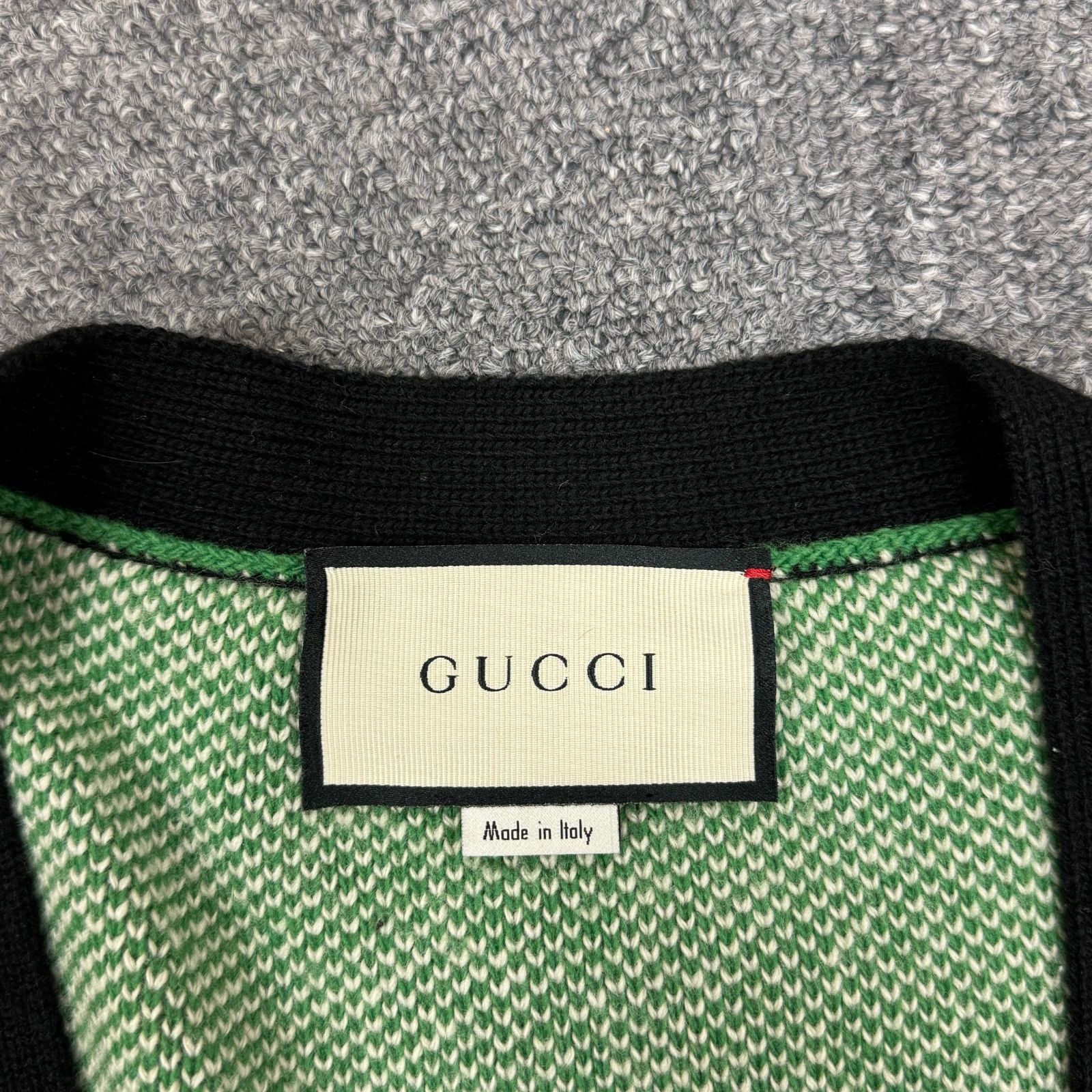 国内正規 GUCCI 19SS シンボルズ ロゴ ジャガード ウール ニット 