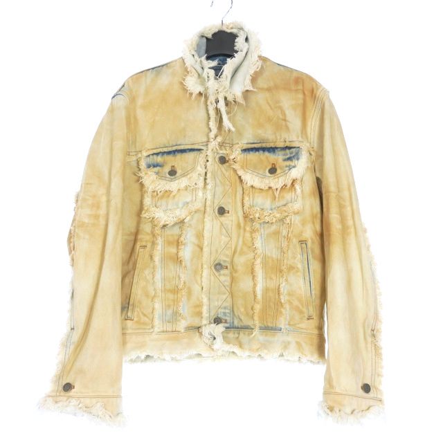 エゴンラボ EGONLAB 25SS RAW EDGES DENIM JACKET | YEL DIRTY デニムジャケット ブルゾン 長袖 S インディゴ 25SS OU001B