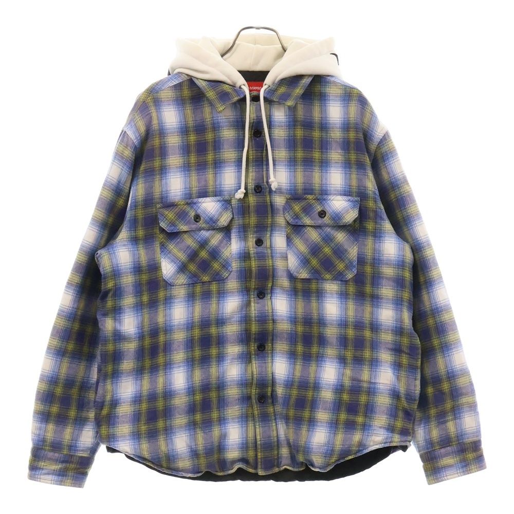 SUPREME (シュプリーム) 21AW Hooded Flannel Zip Up Shirt フーデッド