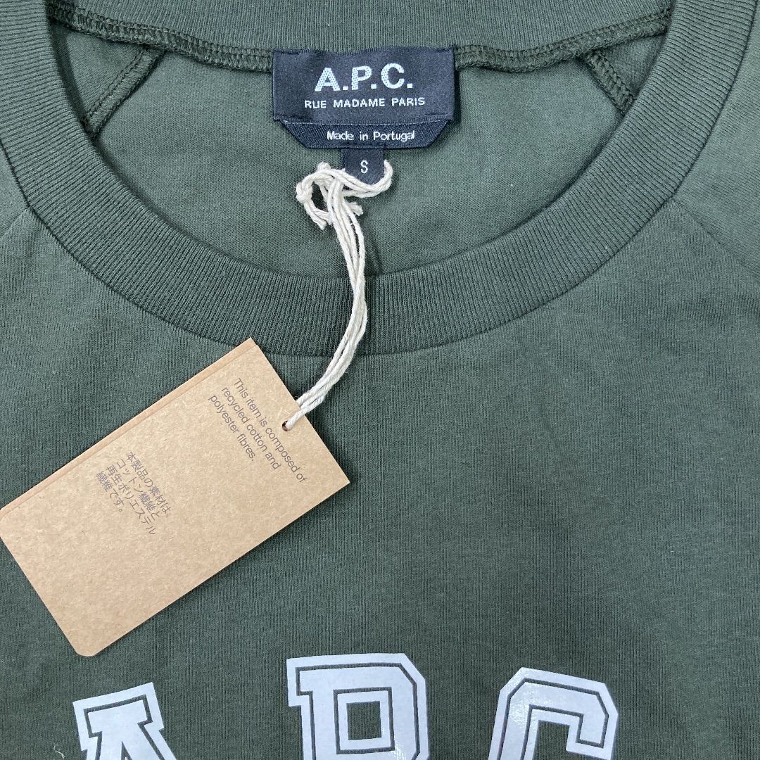 A.P.C. スウェット 新品 カーキ APC ロゴ アーペーセー ラグラン