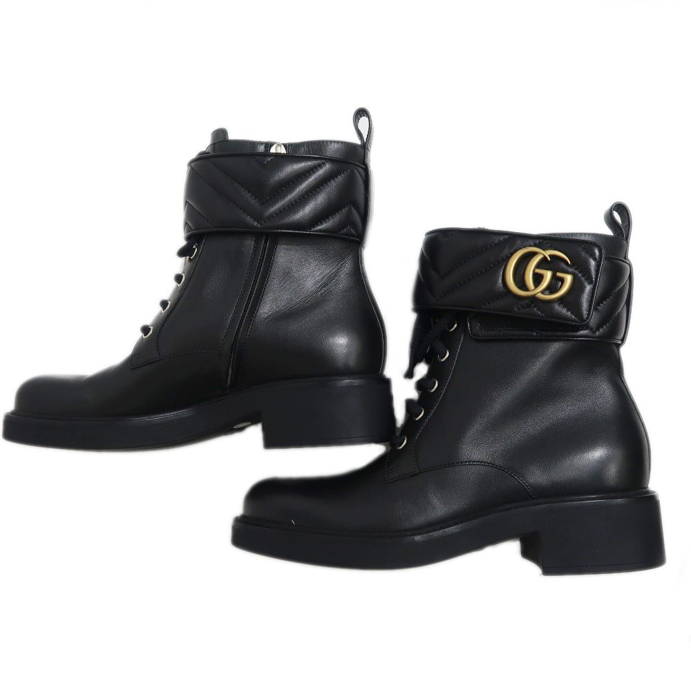 Leather boots Gucci Black size 37 EU in Leather - 50178239