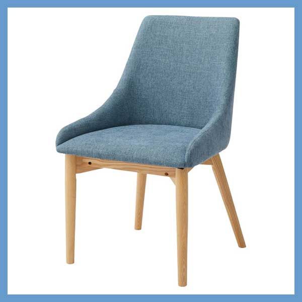 天然木 アッシュ のダイニングチェア ハイバック W53×D57×H85×SH45cm No.611 ブルー