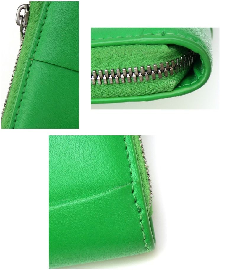 【美品 付属品完備】ボッテガヴェネタ 折り財布 マキシイントレ グリーン レザー BOTTEGA VENETA ボッテガヴェネタ 財布 メンズ レディース
