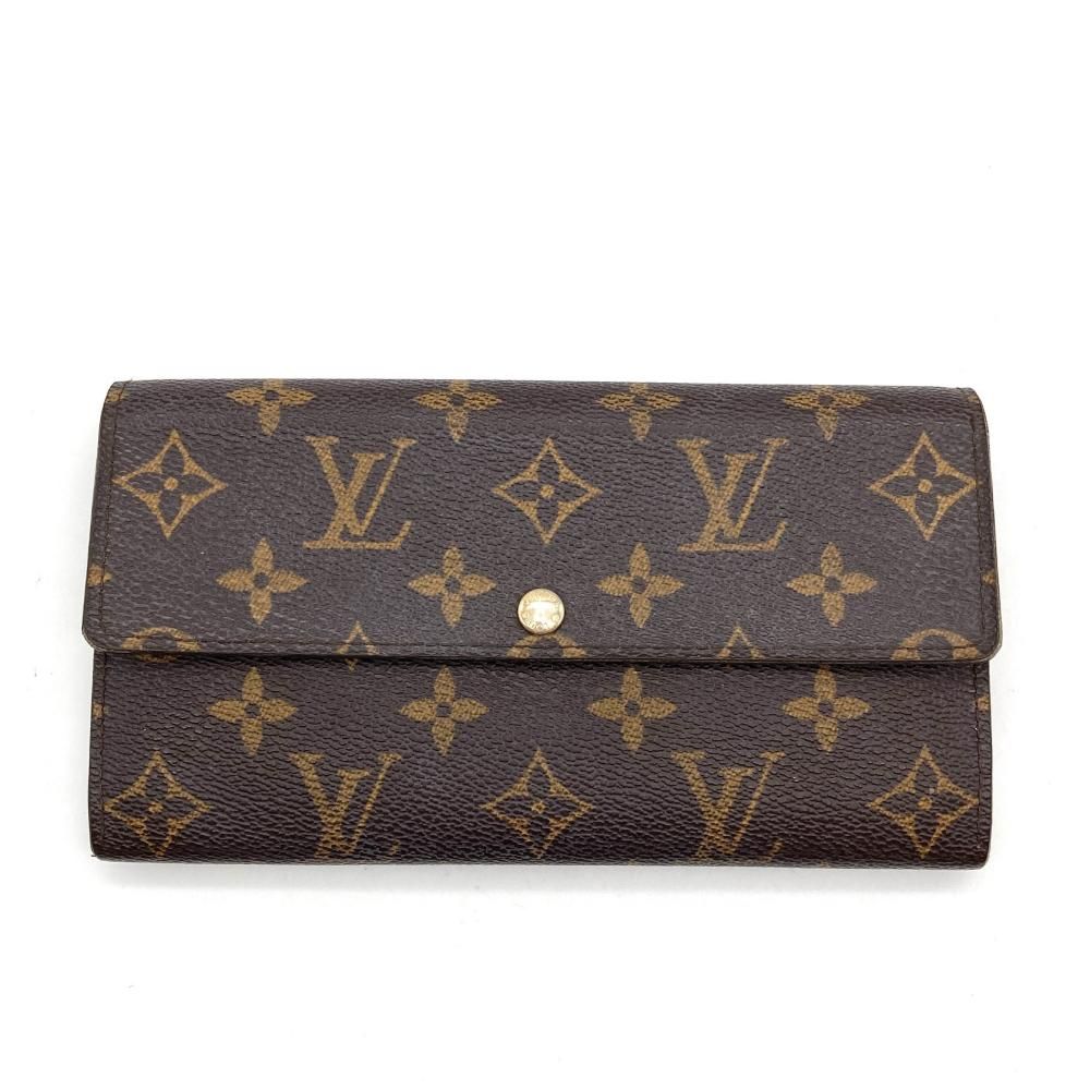 ルイヴィトン LOUIS VUITTON ポルトフォイユサラ 長財布 モノグラム キャンバス レザー M61734 ブラウン CA4018