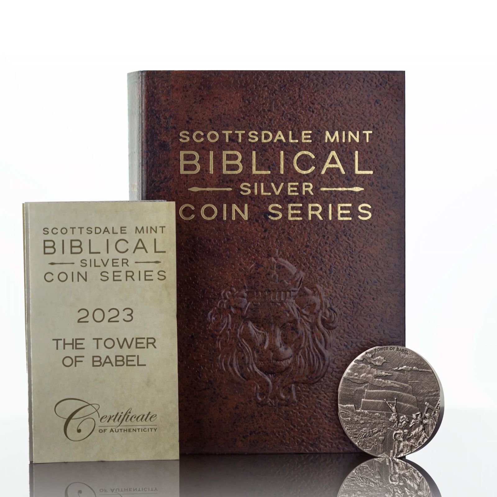 [保証書付き] 2023年 (新品) ニウエ「聖書シリーズ・バベルの塔」純銀 2オンス アンティーク 銀貨