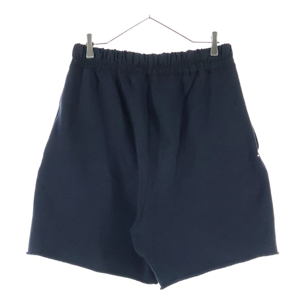 ASKYURSELF アスクユアセルフ CROSS RAW FLEECE SHORTS フロントロゴ フリースショーツ ハーフパンツ ブラック