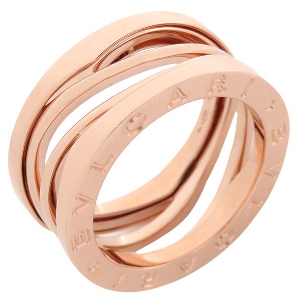 ブルガリ BVLGARI リング 指輪 ビーゼロワン B-zero1 レジェンド 3バンドリング K18PG ピンクゴールド 52 JP12 750 18金 11号 353563 保証書