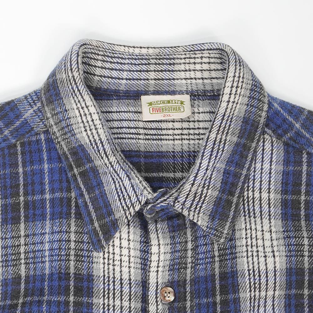 90s 】ファイブブラザー ネルシャツ アメカジ チェック 古着 FIVE