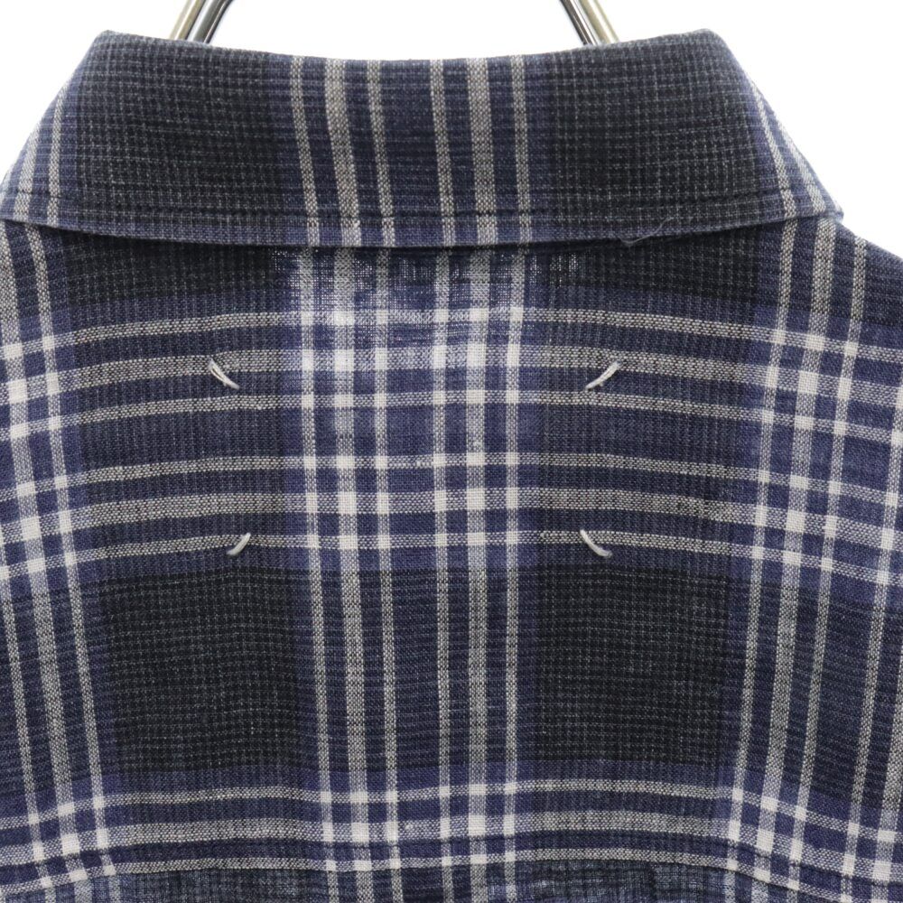 Maison Margiela 10 (メゾン マルジェラ) 16SS 切替 リネン チェック柄 