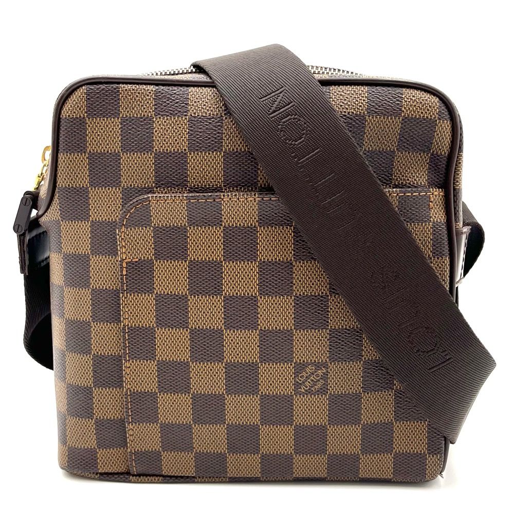 【限定価格】LOUIS VUITTON ルイヴィトン ショルダーバッグ ダミエ オラフPM 肩掛け 斜め掛け ブラウン 茶 鞄 かばん N41442    ゴールド金具 レディース 定番【品】