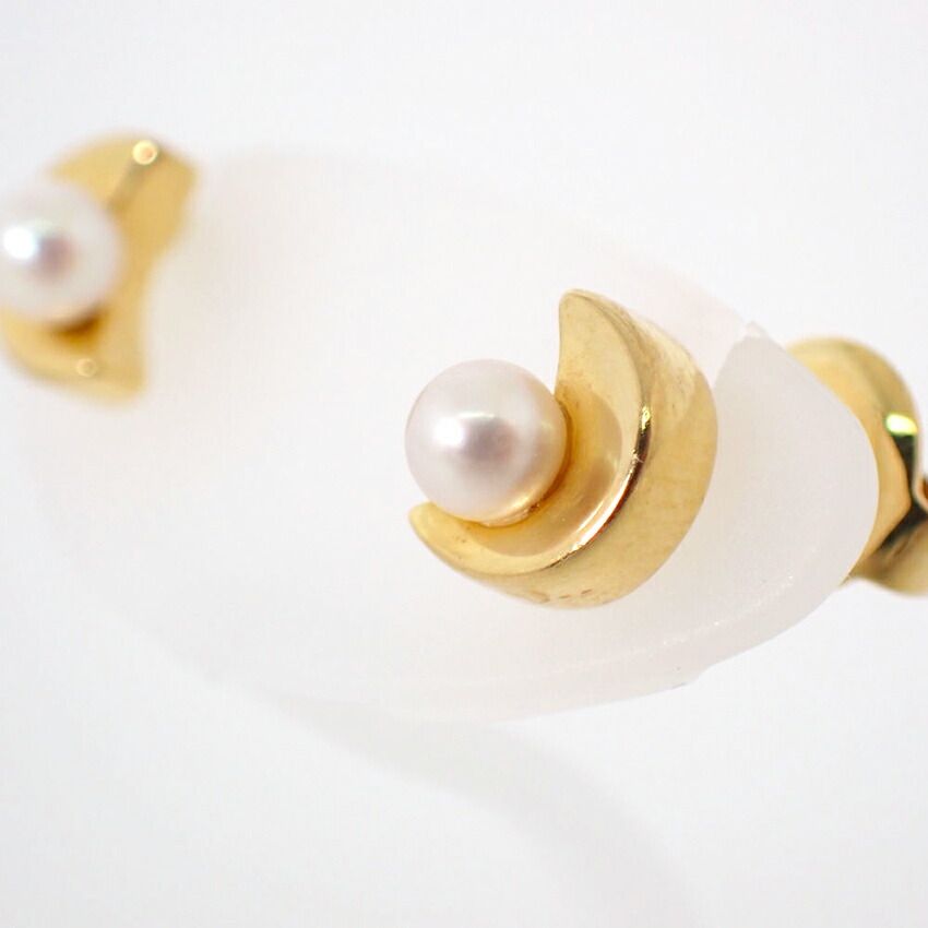 B5216 Mikimoto アコヤパール3mm ゴールド ピアスK18 B5216 Mikimoto アコヤパール3mm ゴールド ピアスK18 - メルカリ