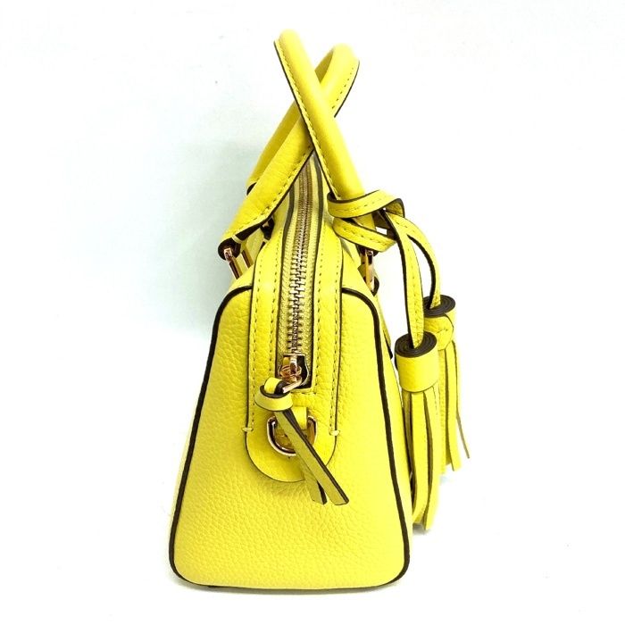☆TORY BURCH トリーバーチ タッセル 2WAYハンドバッグ イエロー