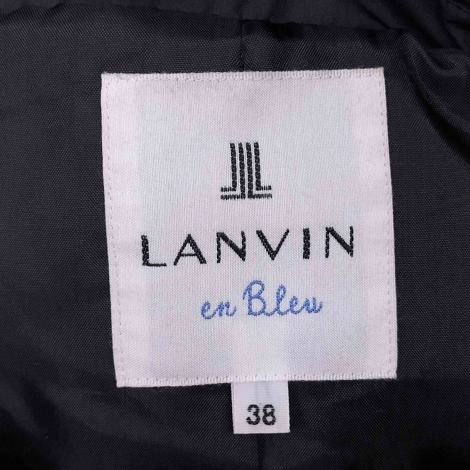 LANVIN en Bleu ダウンコート　38 試着のみ　タグ付き ランバンオンブルー LANVIN en Bleu グログランリボン ロング