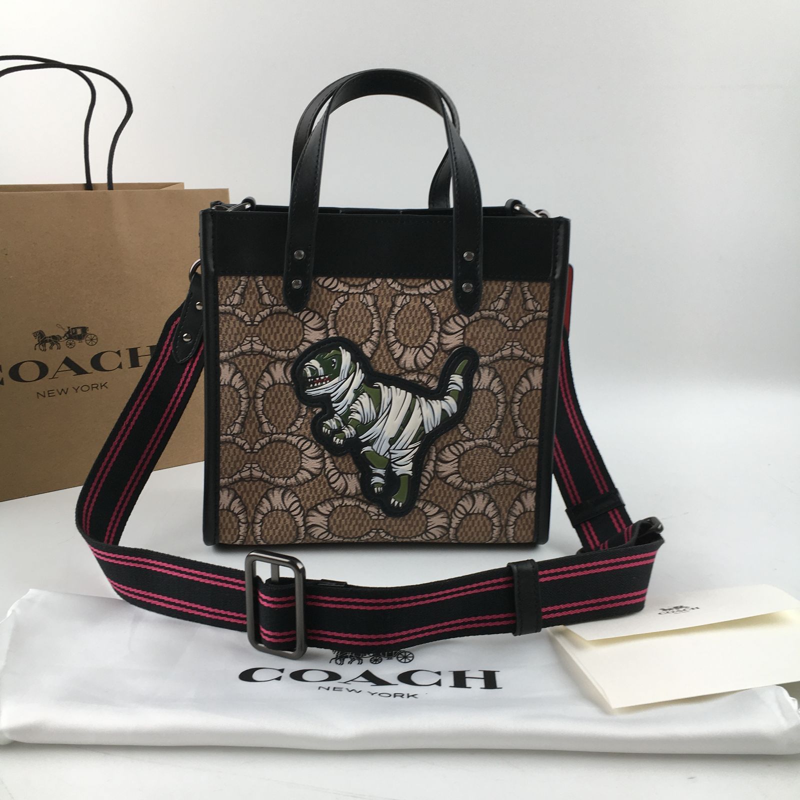 新品 COACH トートバッグ ショルダーバッグレキシー恐竜 希少 2WAY