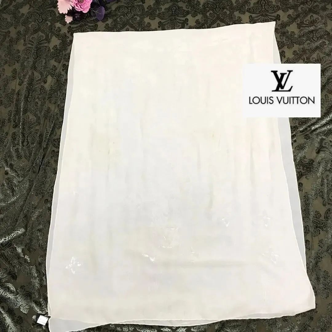 LOUIS VUITTON ストール イタリア製 シルク 楽天市場】ルイヴィトン M70459 ショール・モノグラム シャイン