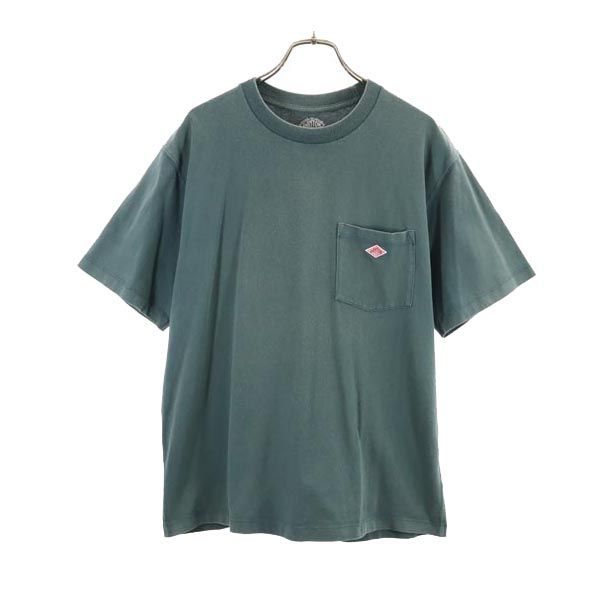 ダントン ロゴ刺繍 半袖 Tシャツ 40 緑系 Danton メンズ 【中古】  【230506】 メール便可