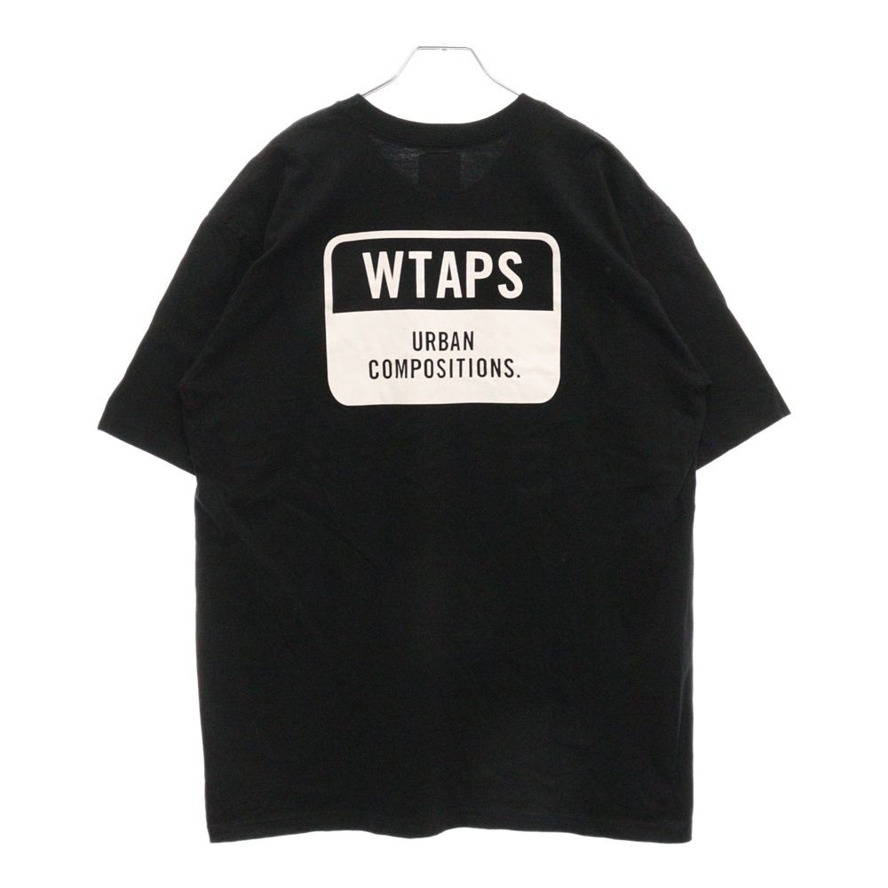 WTAPS (ダブルタップス) 21SS 40PCT UPARMORED SS TEE 胸ロゴ バックプリントTシャツ クルーネック半袖カットソー ブラック 211PCDT-ST07S