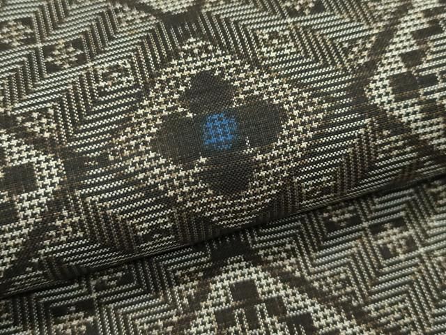 平和屋本店□希少 本場大島紬 龍郷絣 アンサンブル 羽織紐付き 逸品