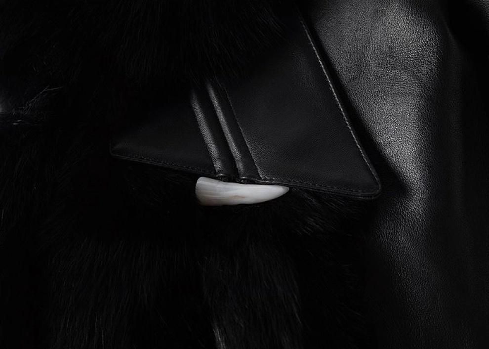 -羊革 -ダウンコートライダースジャケット毛皮ファー