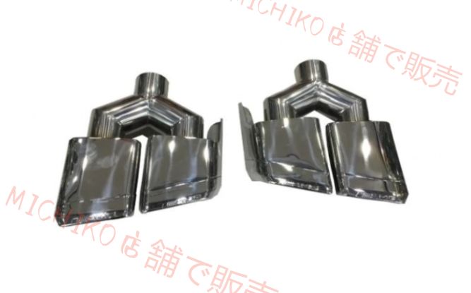 メルセデス ベンツ Eクラス W212 ２色選択 4本出し マフラーカッター AMGスタイル E63ルック 2個セット FFCRYSTALESIA_COM