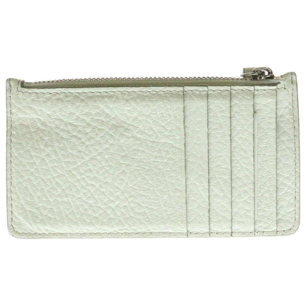 Maison Margiela メゾンマルジェラ カードケース フラグメントケース 名刺入れ 小物入れ ホワイト シルバー金具 レザー