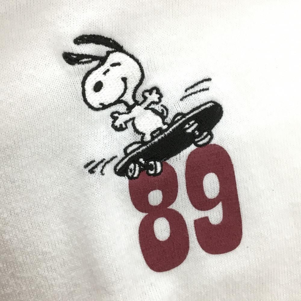 パーリーゲイツ×PEANUTS 半袖ポロシャツ 白 スヌーピー メンズ 5(L