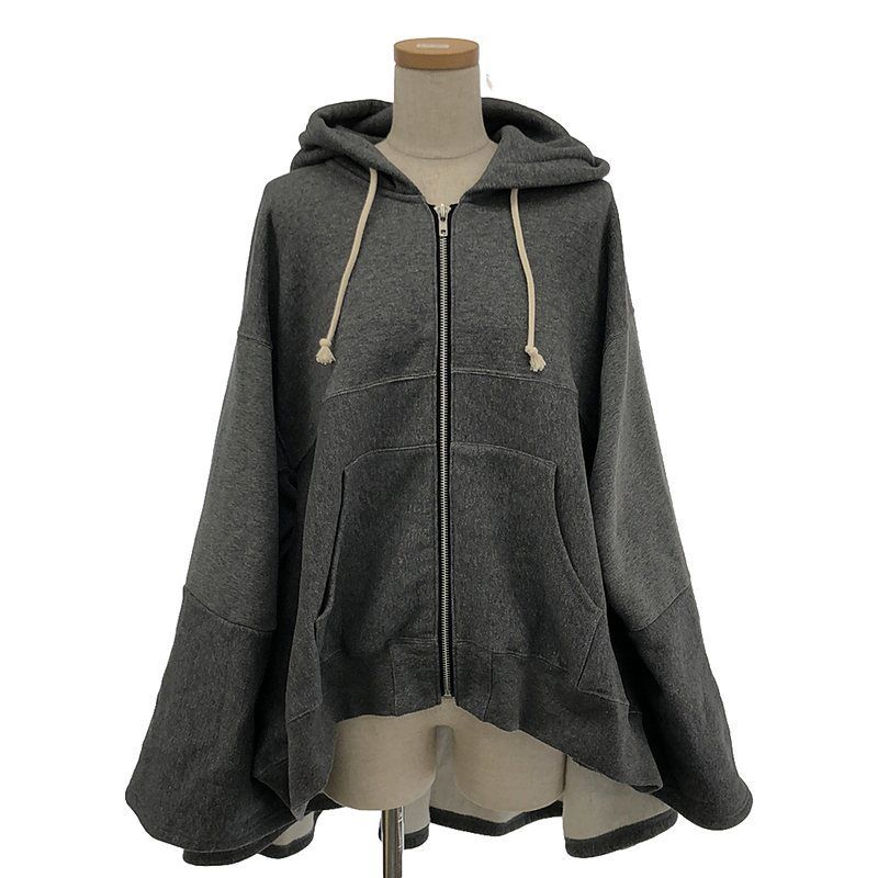 JUNYA WATANABE / ジュンヤワタナベ | 2023AW | 変形 バックギャザー スウェット オーバーフーディ | S | レディース