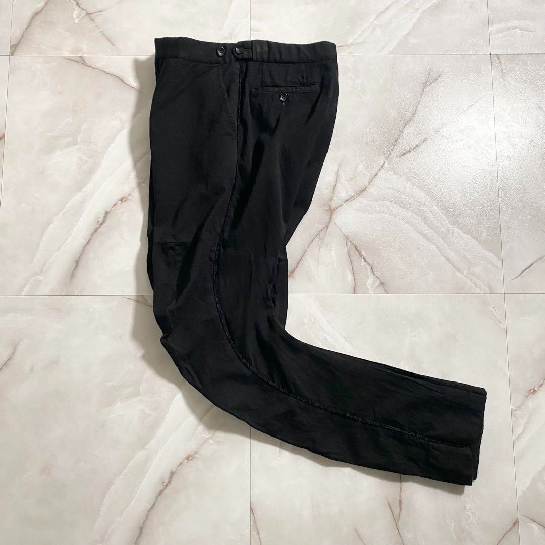 A15887 コムデギャルソン ウール縮絨カーブパンツ ブラック XS