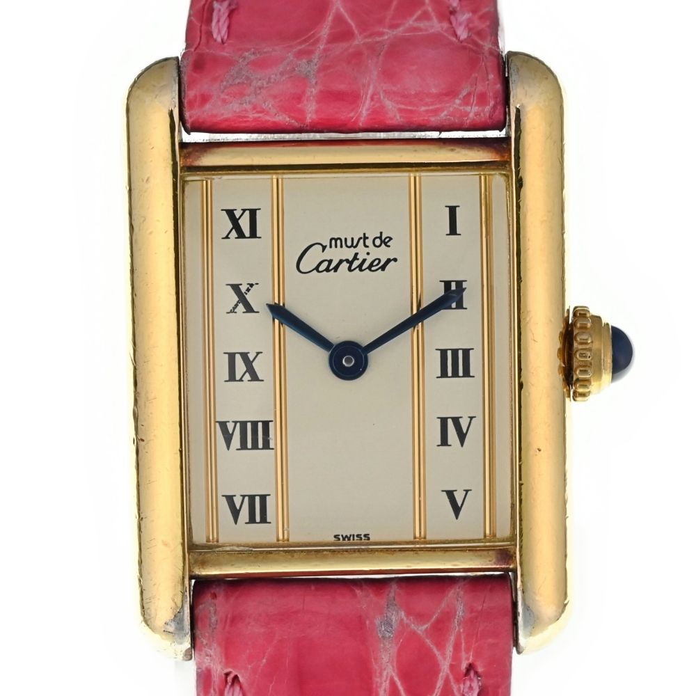 Cartier マストタンク ヴェルメイユ 925 値下 カルティエ CARTIER 5057001 マストタンク ヴェルメイユ