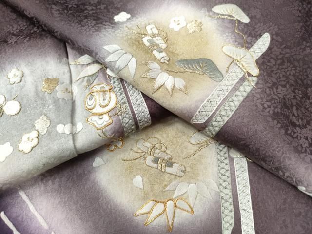 平和屋着物○中国三大刺繍 蘇州刺繍 総刺繍 駒刺繍 訪問着 宝尽くし