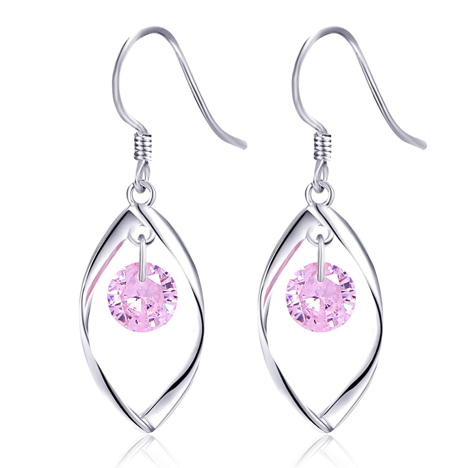 レッド 選べる Small 大小 ブランド 金属アレルギー対応 シルバー925 シルバー925 キュービックジルコニア スタッド 揺れる 葉 人気 レディース ピアス Bildap