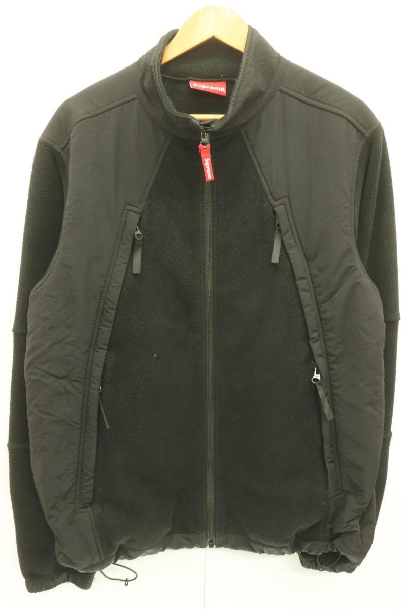 Supreme メンズフリースジャケット M 18 AW Polartec Zip Up Jacket 黒 ブラック 無地