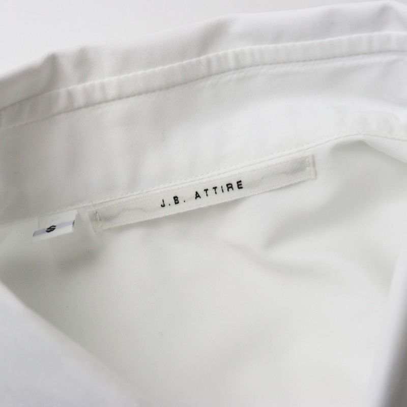美品 定価3.8万 ジェービーアタイア J.B. ATTIRE Paris white shirts シャツ 1/ホワイト ロゴ刺繍 前開き 長袖 【2400014466706】 PARIS WHITE SHIRT（パリスホワイトシャツ）｜J.B. ATTIRE（ジェー