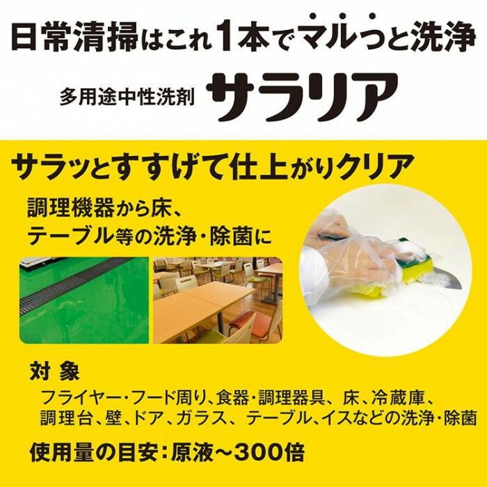 サラヤ 多用途洗浄剤 サラリア 10kg 八角BIB 31740
