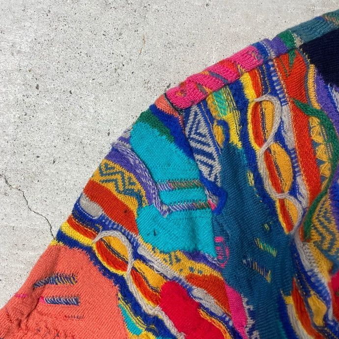 90年代 オーストラリア製 COOGI クージー ウール 3Dニット カーディガン レディースXL相当 メンズL 古着通販】90年代 オーストラリア製 COOGI クージー ウール 3D