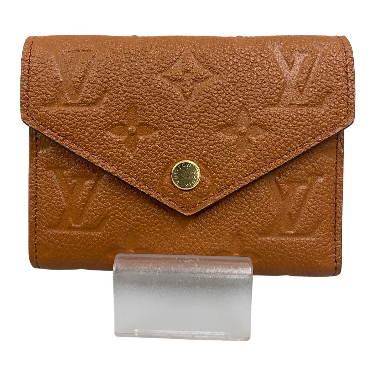 ##LOUIS VUITTON ルイヴィトン モノグラム アンプラント ポルトフォイユ・ヴィクトリーヌ 3つ折り財布 M11988 コニャック