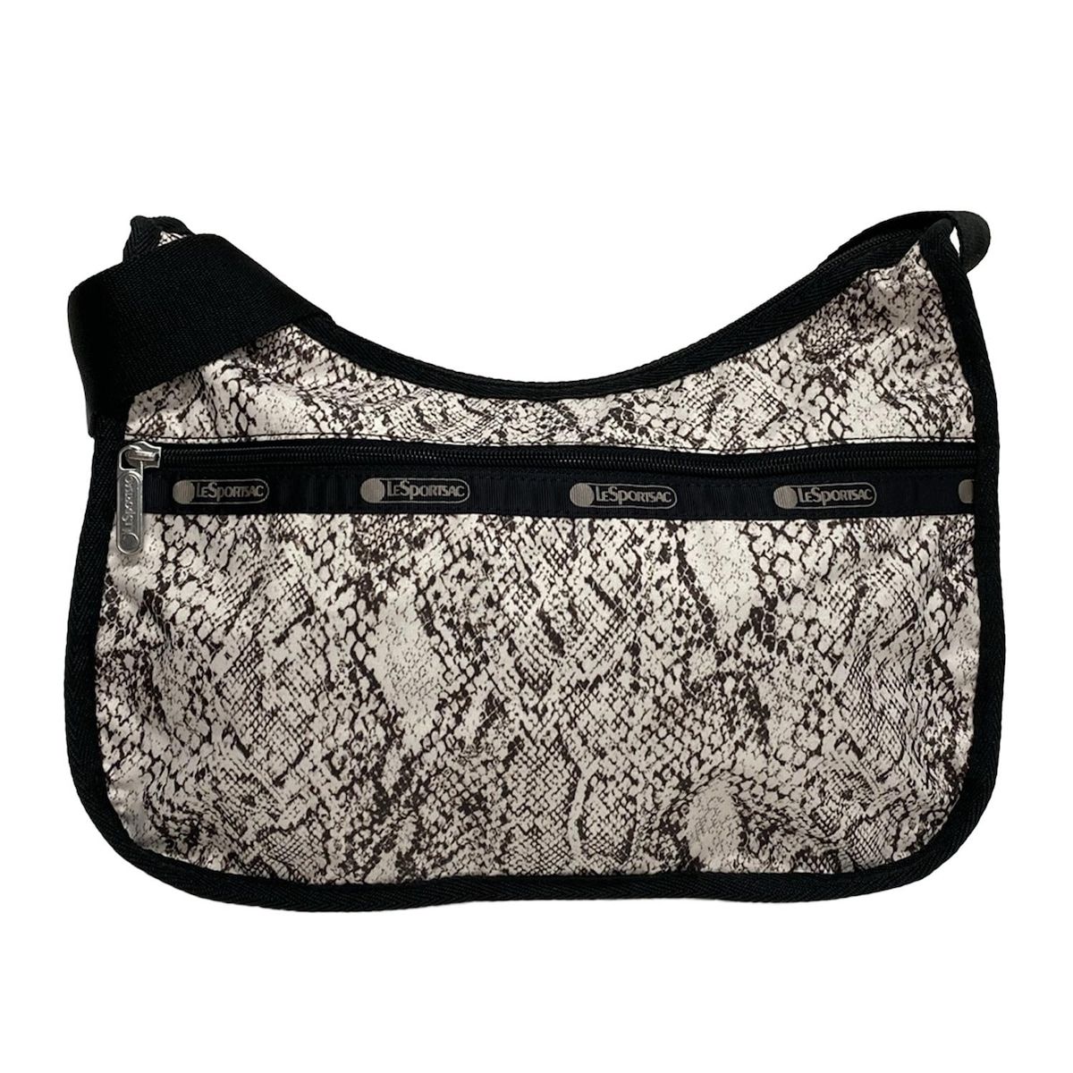 LESPORTSAC レスポートサック ショルダーバッグ - 白×黒 パイソン