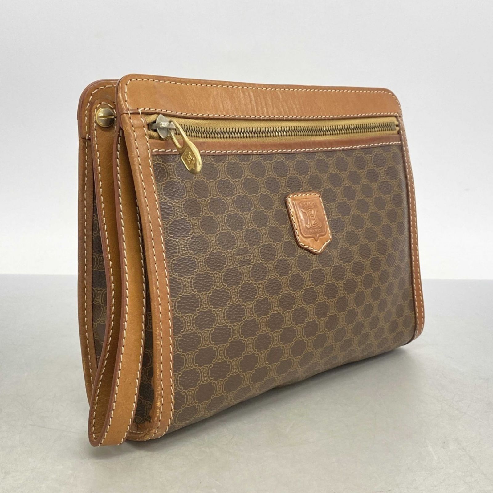 セリーヌ Celine セリーヌ クラッチバッグ マカダム ブラウン レディース