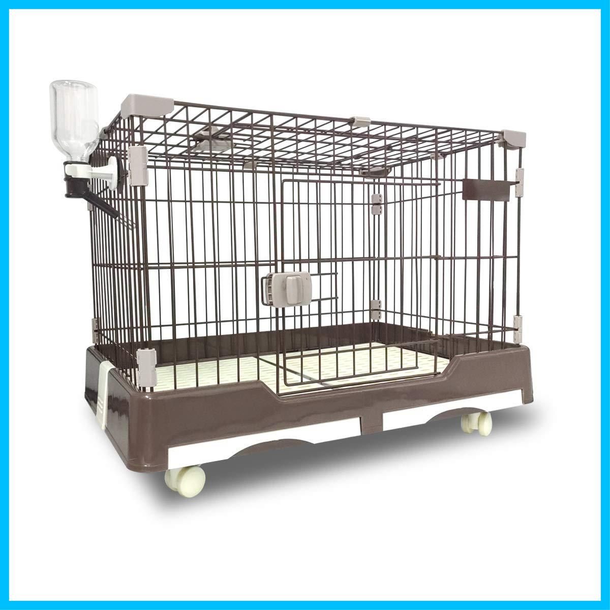 キャスター付き ワイヤーケージ 猫 小動物ケージ 犬用 屋根付き 天井扉