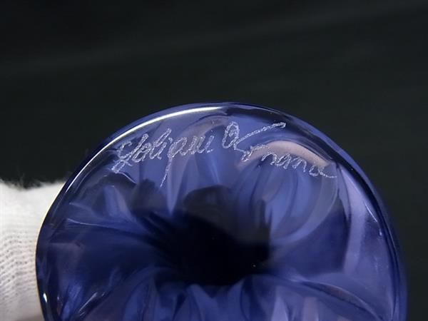 ◆ LALIQUE ラリック◆クリスタル置物 トンボ クリアパープル ◇ LALIQUE ラリック◇クリスタル置物 トンボ クリアパープル